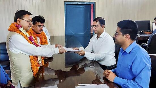 Uttarakhand chief minister Pushkar Singh Dhami. (PTI)
