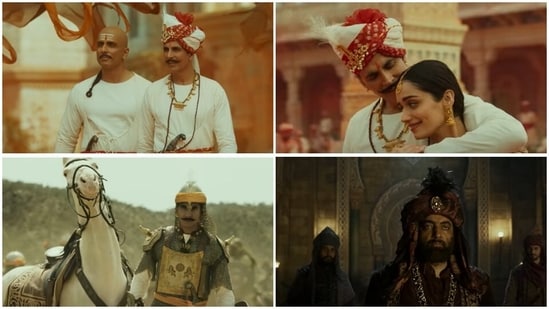 Stills from the trailer of Prithviraj Chauhan.