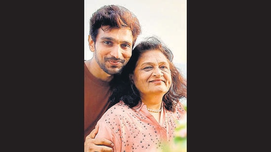 Pratik Gandhi with his mum Pratik Gandhi with his mum
