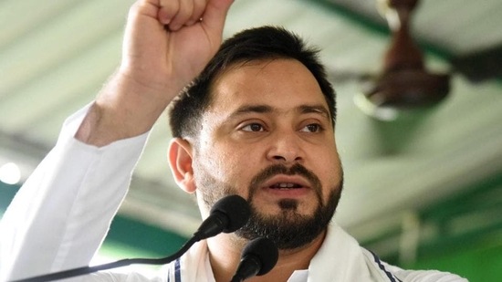 RJD leader and Bihar leader of opposition Tejashwi Yadav (HT)