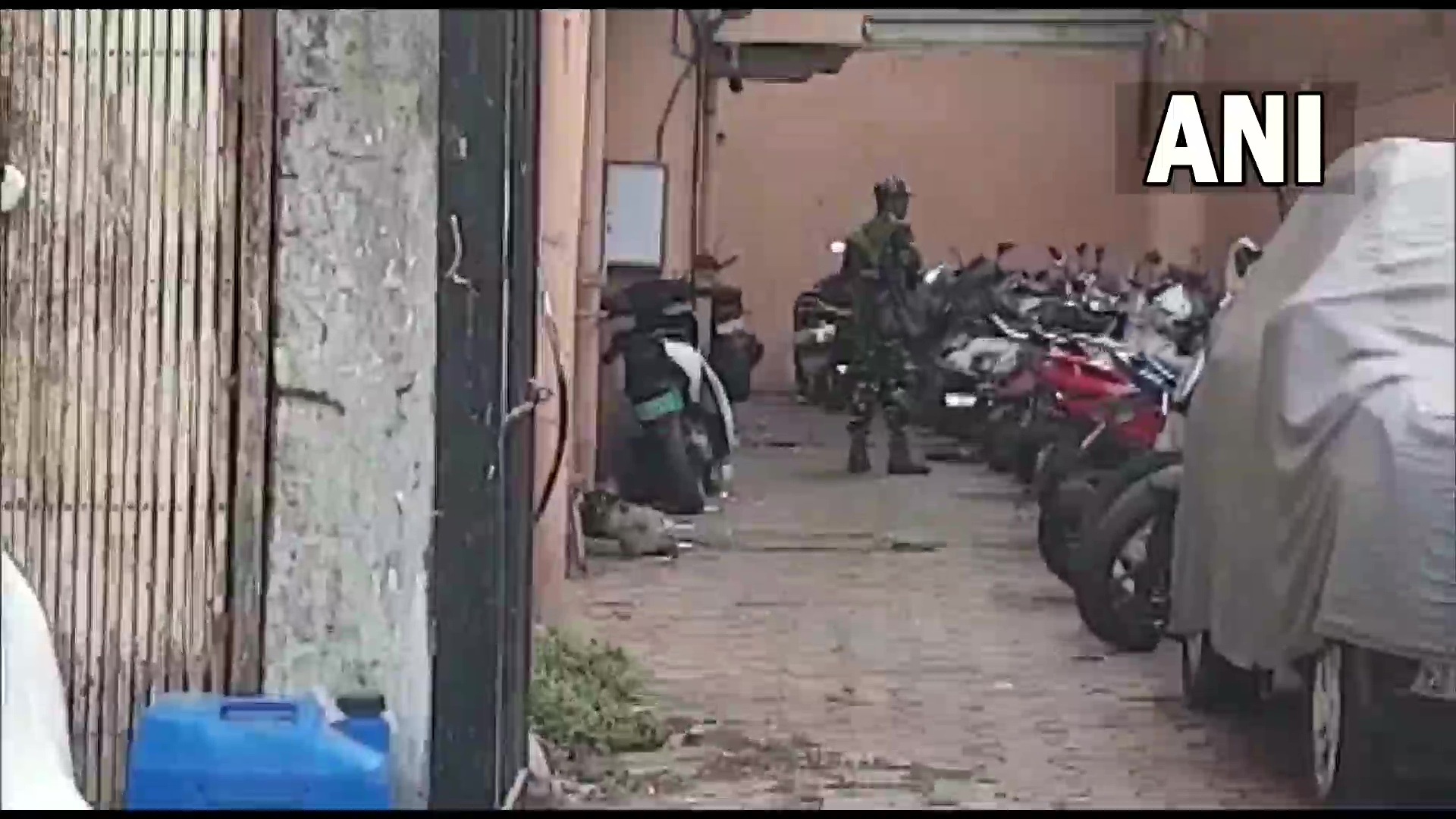 A visual from a location in Mumbai where NIA raids were underway. (ANI Twitter) A visual from a location in Mumbai where NIA raids were underway. (ANI Twitter)
