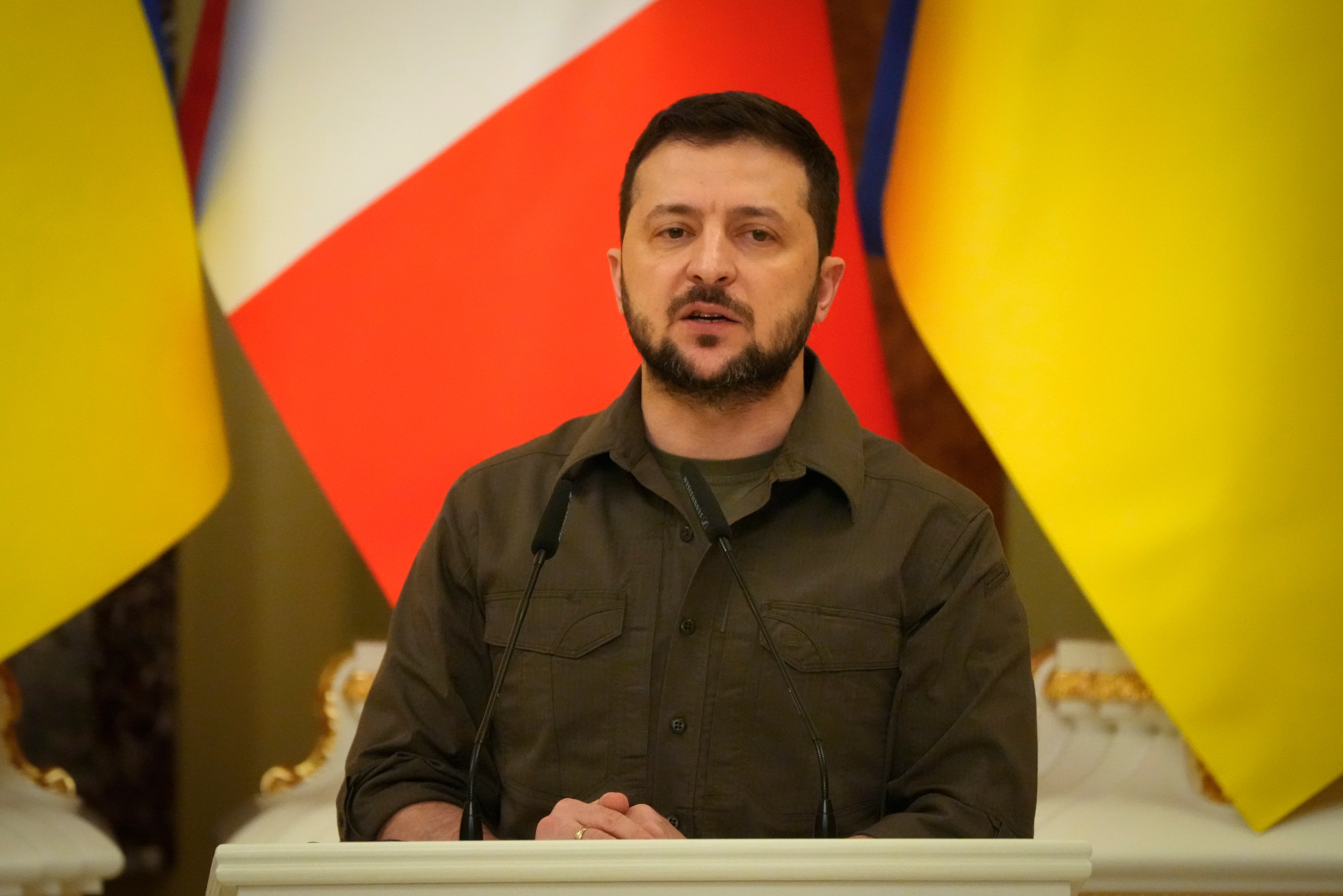 Ukrainian President Volodymyr Zelensky. (AP) Ukrainian President Volodymyr Zelensky. (AP)