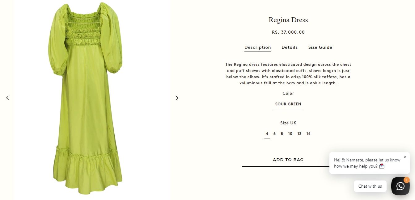 The price of the dress Mira Rajput wore during her Dubai holiday. (malieofficial.com)