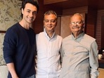 Aayush Sharma with father Anil Sharma and grandfather Pandit Sukh Ram (right). Aayush Sharma with father Anil Sharma and grandfather Pandit Sukh Ram (right).