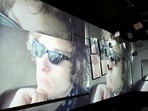 The center includes elaborate multimedia installations dedicated to the songs 'Tangled Up in Blue' and 'Jokerman'(Bob Dylan Center, Tulsa, Oklahoma)