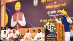Punjab chief minister Bhagwant Mann interacting with government school principals in Ludhiana on Tuesday. (HT Photo) Punjab chief minister Bhagwant Mann interacting with government school principals in Ludhiana on Tuesday. (HT Photo)