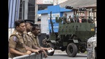 A military vehicle patrols a street during curfew in Colombo, Sri Lanka, on Tuesday, May 10, 2022. A military vehicle patrols a street during curfew in Colombo, Sri Lanka, on Tuesday, May 10, 2022.