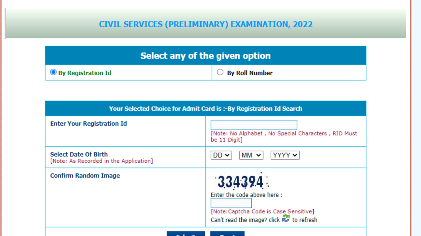 UPSC civil services prelims admit cards 2022 out at upsc.gov.in, download here