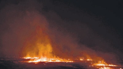 Chief agriculture officer Narinder Singh Benipal informed that acting on the directions of Ludhiana deputy commissioner Surabhi Malik, the inquiry was conducted against the farmers who deliberately set fire to wheat straw. (HT FILE)