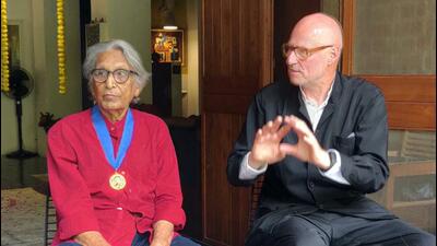 Balkrishna Doshi was awarded the Padma Bhushan, the third-highest civilian award in India, in 2020, for his contribution to the field of architecture. He is the protégé of the legends of the field, Le Corbusier and Louis Kahn. (HT PHOTO.)