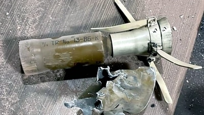 A blast occurred outside the Intelligence Department building of Punjab Police in Mohali on Monday. (ANI Photo) (ANI) A blast occurred outside the Intelligence Department building of Punjab Police in Mohali on Monday. (ANI Photo) (ANI)