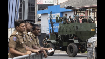 A military vehicle patrols a street during curfew in Colombo, Sri Lanka, on Tuesday, May 10, 2022. A military vehicle patrols a street during curfew in Colombo, Sri Lanka, on Tuesday, May 10, 2022.