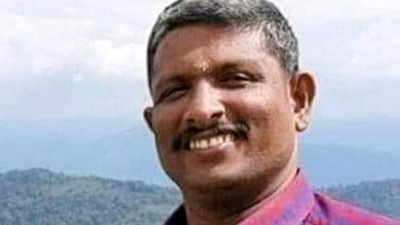 File photo of RSS leader SK Sreeniwasan, who was killed in Palakkad in April. (ANI) File photo of RSS leader SK Sreeniwasan, who was killed in Palakkad in April. (ANI)