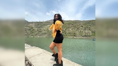 Bhumi Pednekar shows how to rock the oversized hoodie, biker shorts look in her latest Manali postcard pictures. (Instagram/@bhumipednekar) Bhumi Pednekar shows how to rock the oversized hoodie, biker shorts look in her latest Manali postcard pictures. (Instagram/@bhumipednekar)