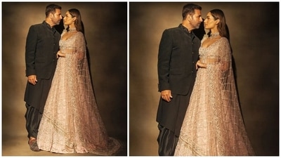Manushi, who plays the role of Princess Sanyogita in the film, chose a blush pink lehenga choli set for the trailer launch. The star transformed into a princess with her jaw-dropping look, which should definitely inspire your traditional bridesmaid wardrobe for a summer wedding. (Instagram/@manushi_chhillar)