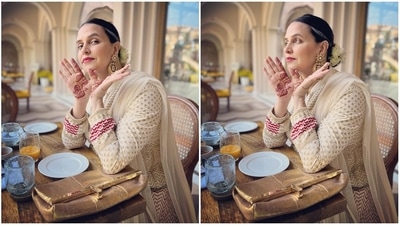 Neha Dhupia shared pictures on Instagram.