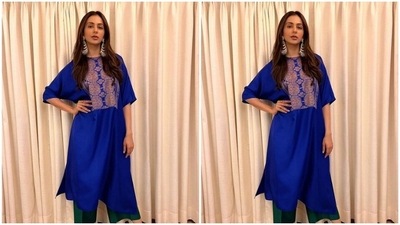 Rakul Preet accessorised her ethnic look in silver danglers from the house of Mahesh Notandass Fine Jewellery. In black and golden jutti, she completed her look. (Instagram/@rakulpreet)