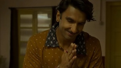 Ranveer Singh in a still from Jayeshbhai Jordaar. Ranveer Singh in a still from Jayeshbhai Jordaar.