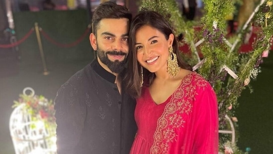 Anushka Sharma's magenta chanderi silk suit for attending Glen Maxwell's wedding with Virat Kohli is worth <span class='webrupee'>?</span>11k(Instagram)