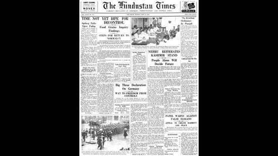 HT This Day: May 15, 1950 -- Nehru reiterates Kashmir stand