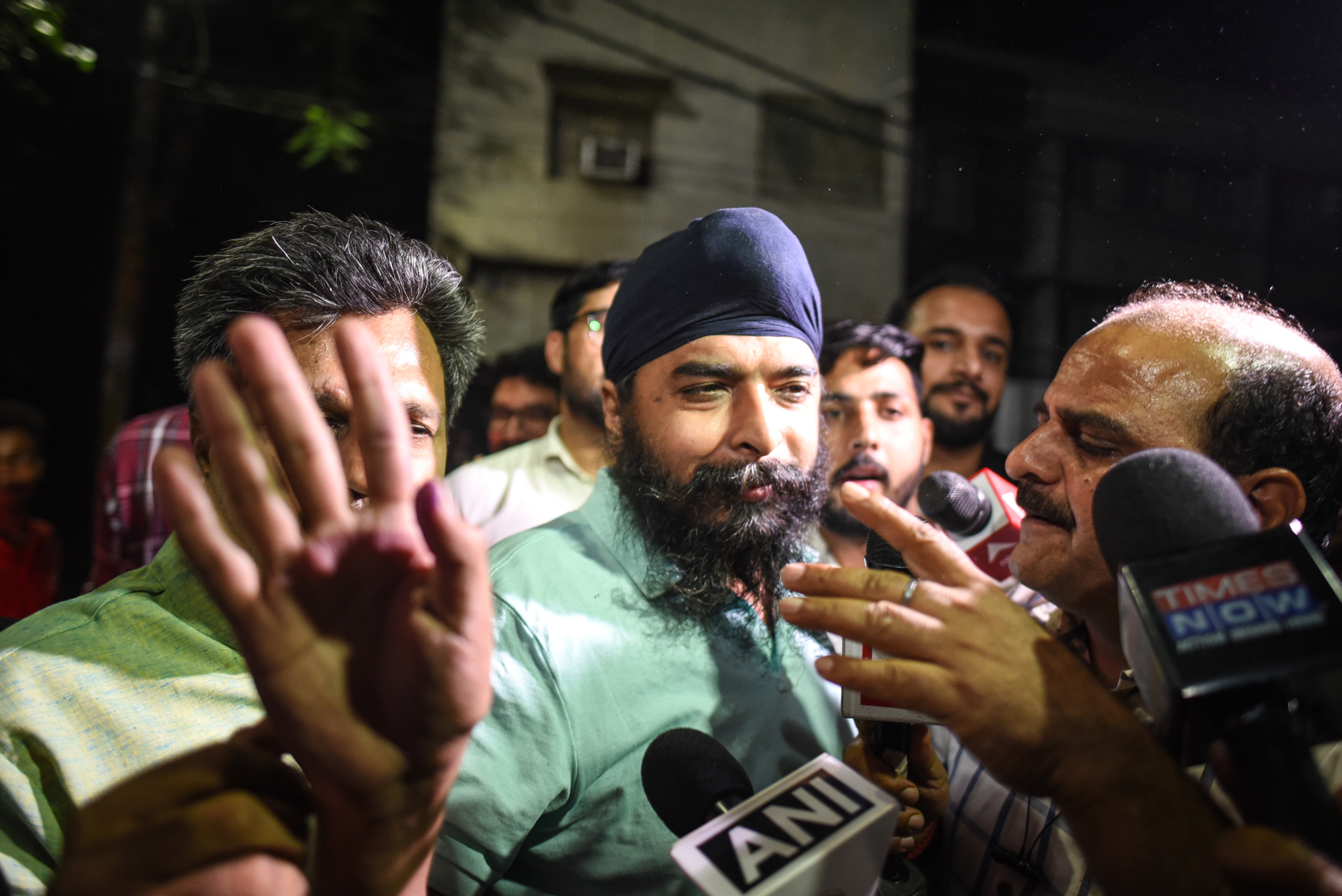 BJP leader Tajinder Pal Singh Bagga in Janakpuri, New Delhi, May 7, 2022 (Sanchit Khanna/HT PHOTO)