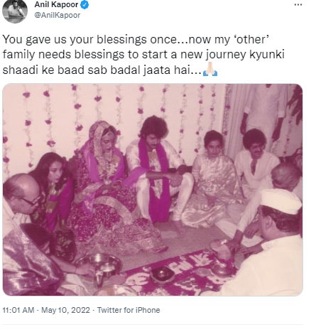 Anil Kapoor married Sunita in 1984. Anil Kapoor married Sunita in 1984. 