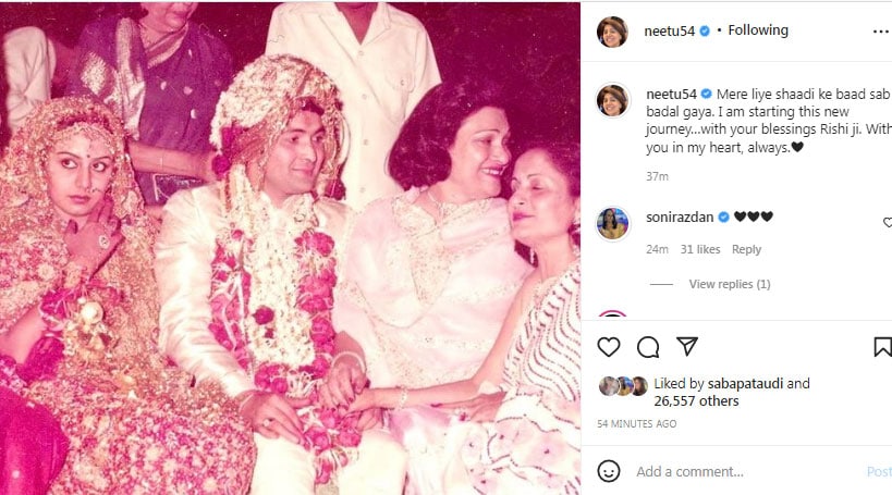 Neetu Kapoor and Rishi Kapoor got married in 1980.&nbsp;