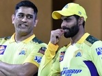 MS Dhoni and Ravindra Jadeja MS Dhoni and Ravindra Jadeja