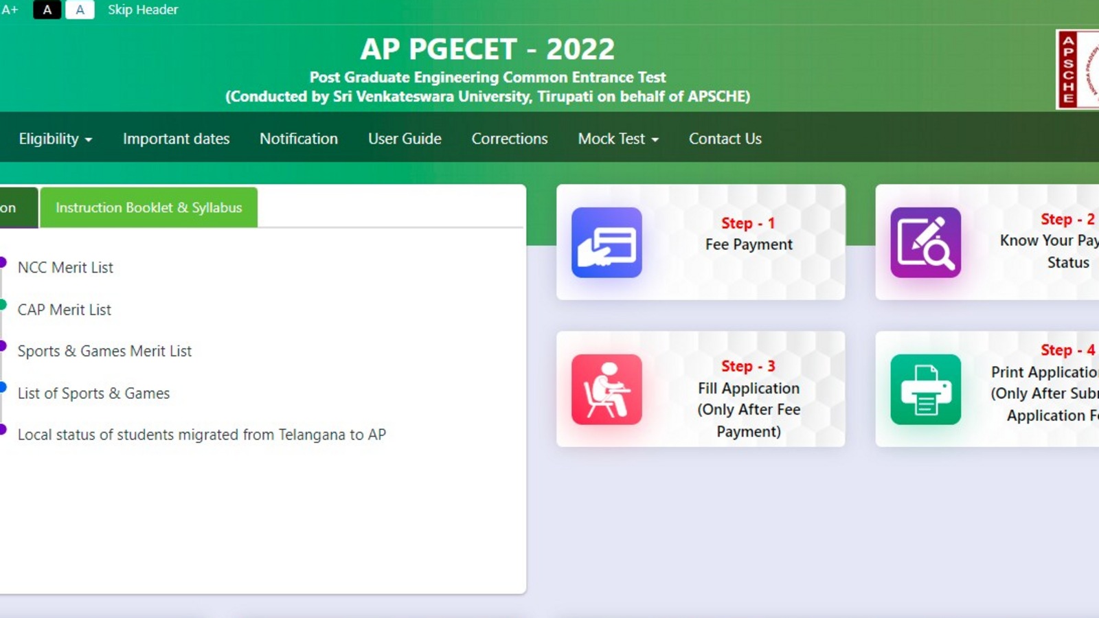 AP PGECET 2022 registration begins on cets.apsche.ap.gov.in, direct link