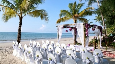 5. Goa - Goa is one of those destinations where you can find practically anything. For ages, getting married in Goa for couples is a real treat. Goa, with its perfect combination of clear blue sky, tropical scenery and deep waters, has been at the top of everyone’s beachy wedding list. Goa is definitely the ideal spot to tie the knot during a sunset summer wedding, with exquisite Indian wedding decorations that give the entire setup a tropical vibe and not to forget - a wedding dance at the after-party on the hot sand will be the most memorable dance of your life. (Twitter/TourismGoa) 5. Goa - Goa is one of those destinations where you can find practically anything. For ages, getting married in Goa for couples is a real treat. Goa, with its perfect combination of clear blue sky, tropical scenery and deep waters, has been at the top of everyone’s beachy wedding list. Goa is definitely the ideal spot to tie the knot during a sunset summer wedding, with exquisite Indian wedding decorations that give the entire setup a tropical vibe and not to forget - a wedding dance at the after-party on the hot sand will be the most memorable dance of your life. (Twitter/TourismGoa)