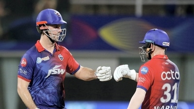 David Warner and Mitchell Marsh scored half centuries to help DC win the match with 11 balls to spare. (PTI) David Warner and Mitchell Marsh scored half centuries to help DC win the match with 11 balls to spare. (PTI)