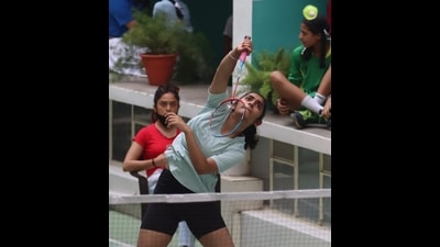 Divyansh, Jasleen registered wins at the inter-school badminton in Chandigarh. (HT Photo) Divyansh, Jasleen registered wins at the inter-school badminton in Chandigarh. (HT Photo)