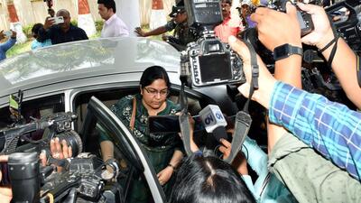 Jharkhand mining secretary Pooja Singhal is a 2000 batch Indian Administrative Service (IAS) officer. ED officials said she will be produced before a designated court in Ranchi soon to hear the money laundering case against her. (ANI)