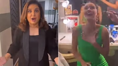 Farah Khan cracked a joke and Ananya Panday got excited. Farah Khan cracked a joke and Ananya Panday got excited. 