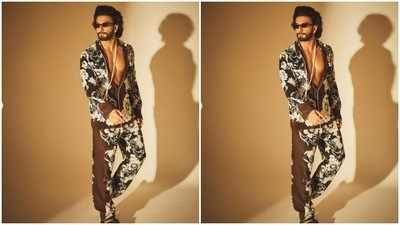 Ranveer added more chill vibes to his look with a white beaded long neck chain. (Instagram/@ranveersingh)
