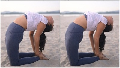 Ankita Konwar’s ‘Ustrasana on the river bank’ is giving us all the fitness feels (Instagram/@ankita_earthy) Ankita Konwar’s ‘Ustrasana on the river bank’ is giving us all the fitness feels (Instagram/@ankita_earthy)