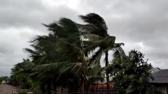 "Thereafter, it's very likely to recurve slowly north-northeastwards, move along Machilipatnam, Narsapur, Yanam, Kakinada, Tuni and Visakhapatnam coasts and emerge into the westcentral Bay of Bengal off North Andhra Pradesh coasts by today evening," said IMD.(ANI)