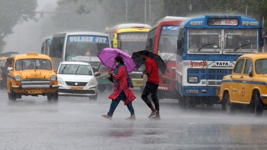 The severe Cyclonic Storm 'Asani' weakened into a 'cyclonic storm' and is likely to become a depression by Thursday morning, the India Meteorological Department (IMD) said. Rain lashed parts of the Kakinada district in Andhra Pradesh on Wednesday morning.(REUTERS)