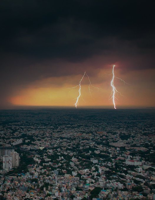 Bengaluru rains will likely continue for the rest of the week. (Source: Raj Mohan/Twitter)