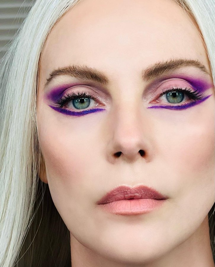 Charlize Theron in her look as Clea, in a picture she shared on Instagram.