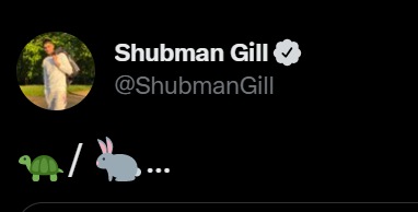Shubman Gill on his Twitter account. (Twitter/ShubmanGill)