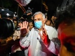 Sri Lanka's new prime minister Ranil Wickremesinghe visits a Buddhist temple after his swearing-in ceremony in Colombo on Thursday. Sri Lanka's new prime minister Ranil Wickremesinghe visits a Buddhist temple after his swearing-in ceremony in Colombo on Thursday.