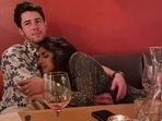 Nick Jonas with wife Priyanka Jonas at a restaurant. Nick Jonas with wife Priyanka Jonas at a restaurant. 