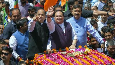 Bharatiya Janata Party (BJP) president JP Nadda last visited election-bound Himachal Pradesh in the last week of April (ANI)