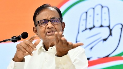 Senio Congress leader and former Union minister P Chidambaram. (ANI file photo) Senio Congress leader and former Union minister P Chidambaram. (ANI file photo)