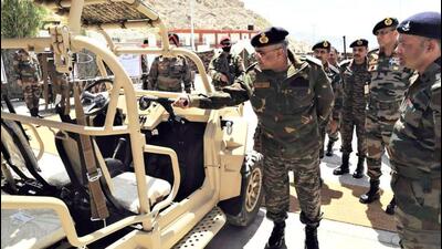 Indian Army chief General Manoj Pande visits Ladakh to review operational preparedness, on Thursday. (ANI) Indian Army chief General Manoj Pande visits Ladakh to review operational preparedness, on Thursday. (ANI)