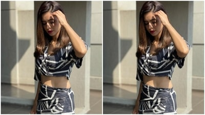 Aamna’s summer attires are meant to be bookmarked. A few days back, Aamna decked up in a cotton co-ord set and made us drool. (Instagram/@aamnasharifofficial)