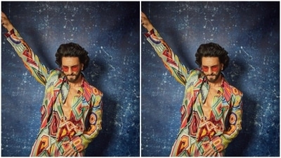 In bright red shoes, Ranveer added more pop of colours to his look. (Instagram/@ranveersingh)