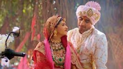 Akshara and Abhimanyu after their wedding on Yeh Rishta Kya Kehlata Hai,