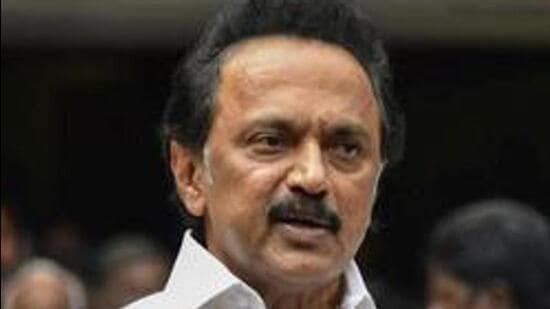 Chief minister MK Stalin demanded that Tamil be made the official language of the Madras high court and its bench in Madurai, besides English. (PTI)